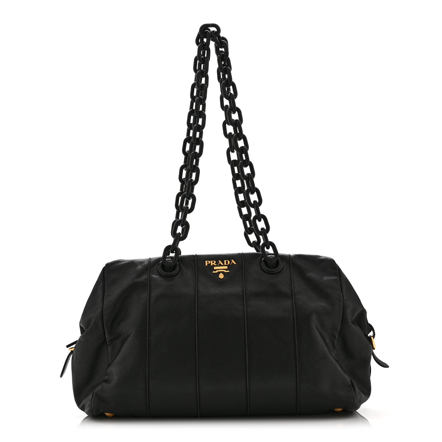 Prada Soft Calf Shoulder Bag Black 1 of 10
