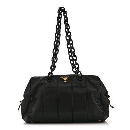 Prada Soft Calf Shoulder Bag Black 1 of 10