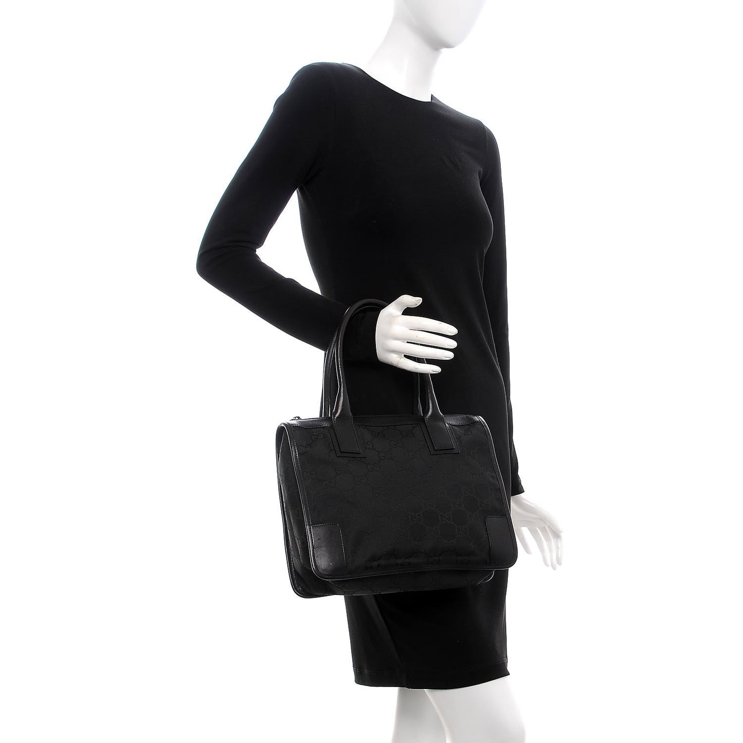 Nylon Monogram Tote Bag Black