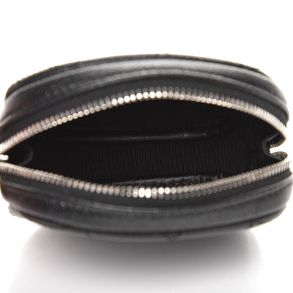 Chanel Metallic Caviar Quilted Zip Around Classic Coin Purse Black 5 of 8