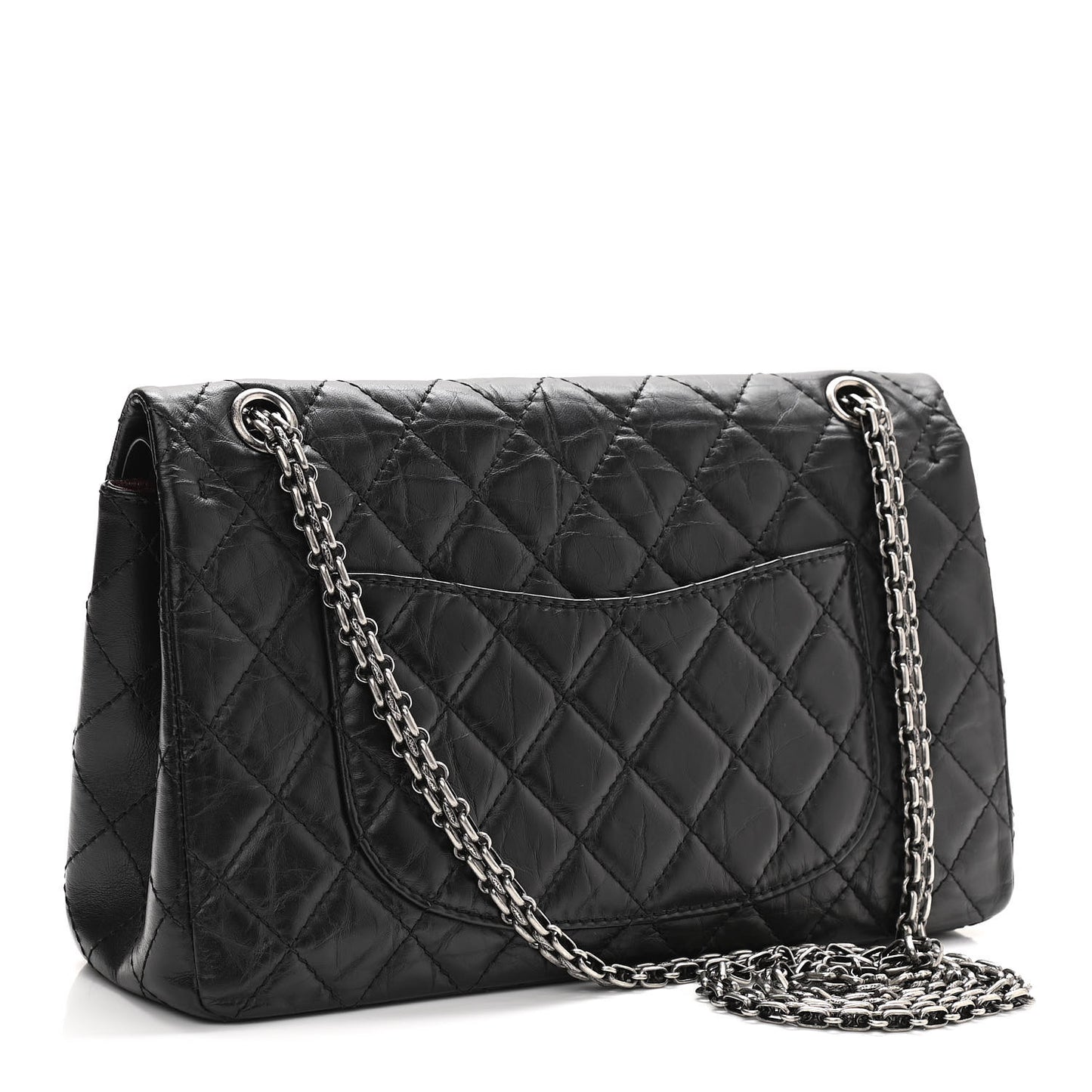 Aged Calfskin Quilted 2.55 Reissue 226 Flap Black