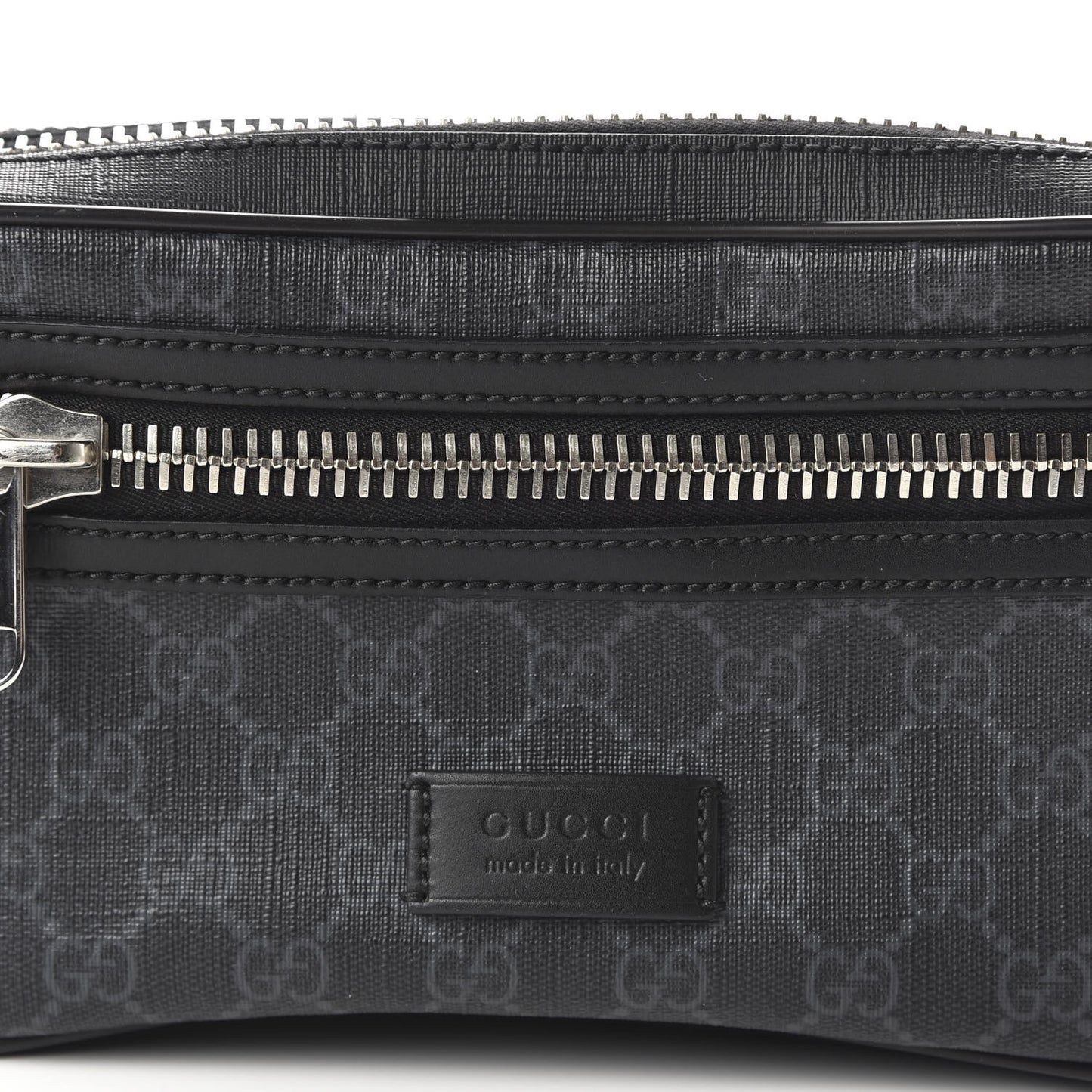 Soft GG Supreme Monogram Web Belt Bag Black Grey