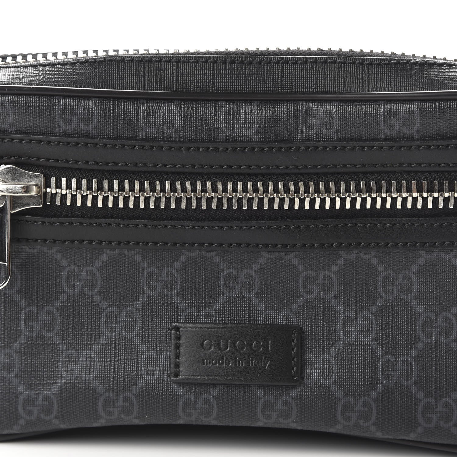 Gucci Soft GG Supreme Monogram Web Belt Bag Black Grey 10 of 10