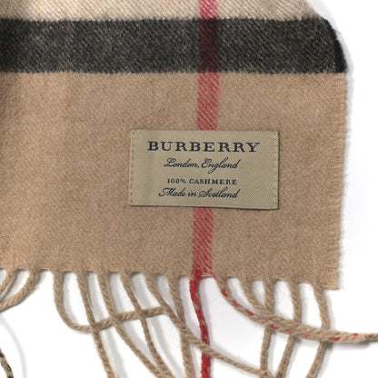 Burberry Cashmere Giant Heart Fringe Scarf Camel 3 of 4