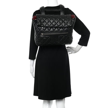 Chanel Lambskin Quilted Coco Cocoon Backpack Black 2 of 11