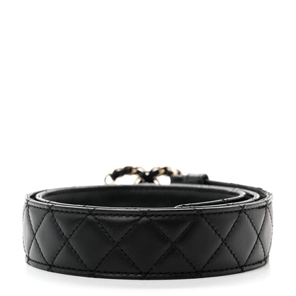 Chanel Calfskin Quilted CC Chain Belt 85 34 Black 2 of 7