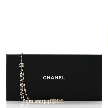 Chanel Pearl Crystal Beaded CC Belt Gold Burgundy 6 of 6