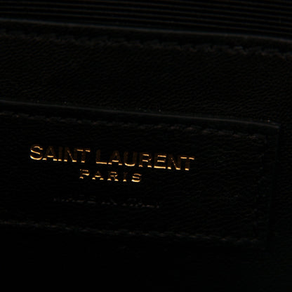 Saint Laurent Grain De Poudre Classic Monogram Clutch Navy 6 of 7