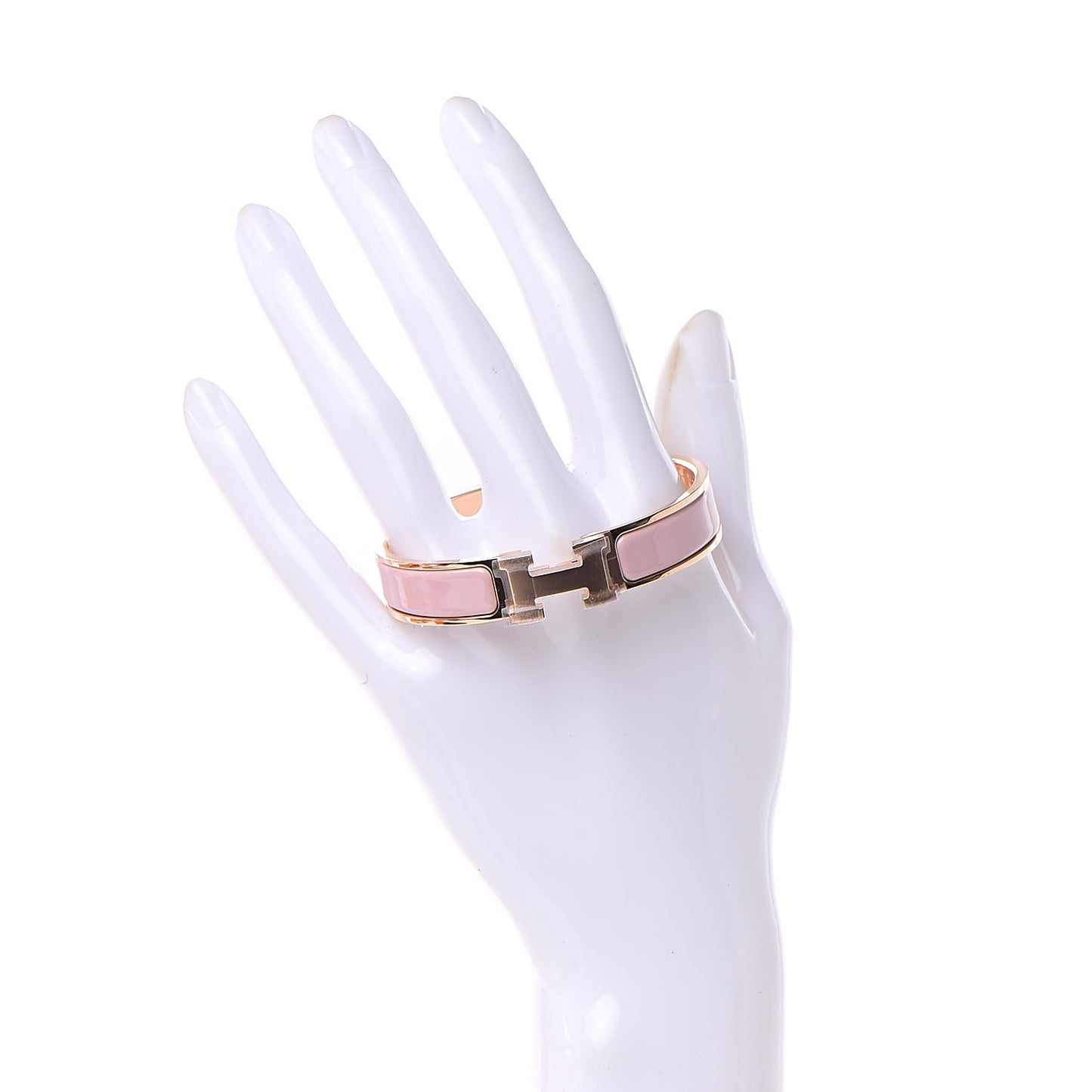 Enamel Narrow Clic Clac H Bracelet PM Rose Cassata