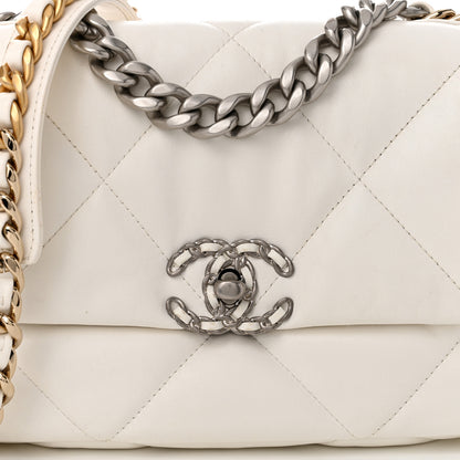 Chanel Lambskin Quilted Medium Chanel 19 Flap White 8 of 11