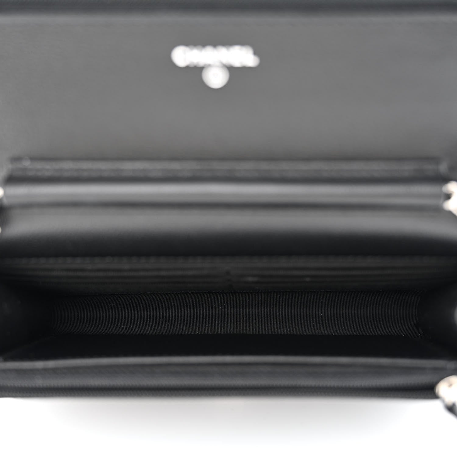 Chanel Grained Calfskin Quilted CC Box Wallet On Chain WOC Black 5 of 13