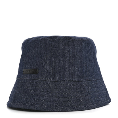 Prada Denim Re-Nylon Reversible M Bucket Hat Blue Black 3 of 12