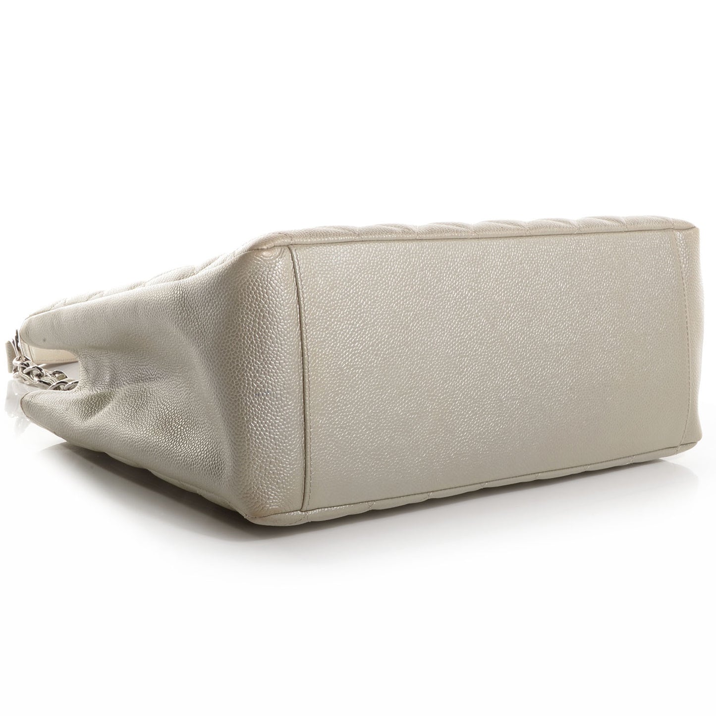 Caviar Quilted Grand Shopping Tote GST Pearl