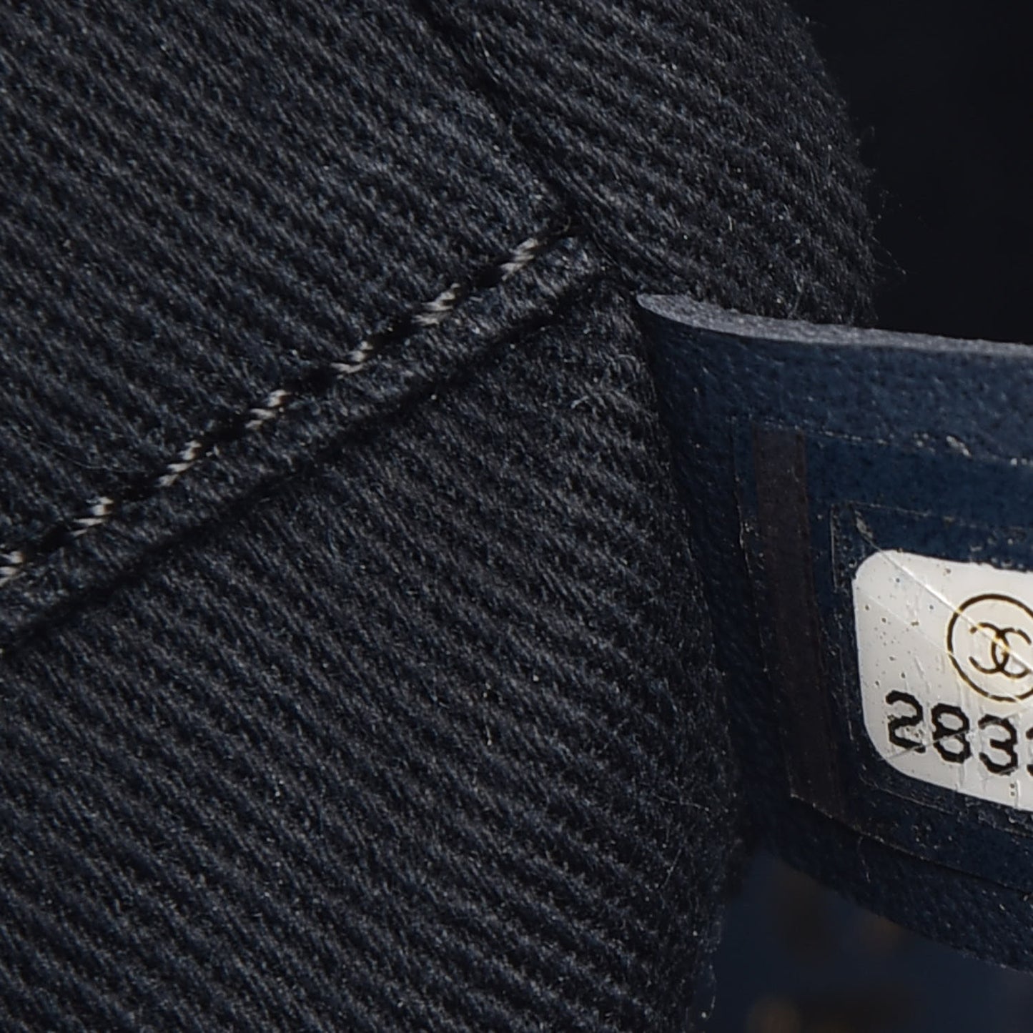 Lurex Canvas Mini Deauville Tote Navy Blue Gold