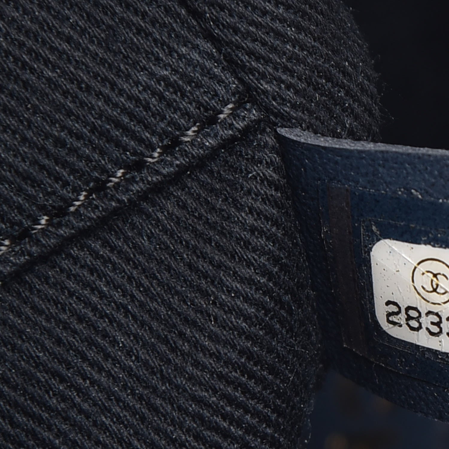 Chanel Lurex Canvas Mini Deauville Tote Navy Blue Gold 8 of 11