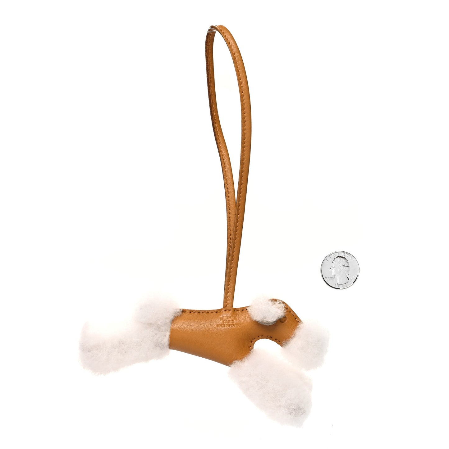Milo Lambskin Shearling Budy Charm Sesame