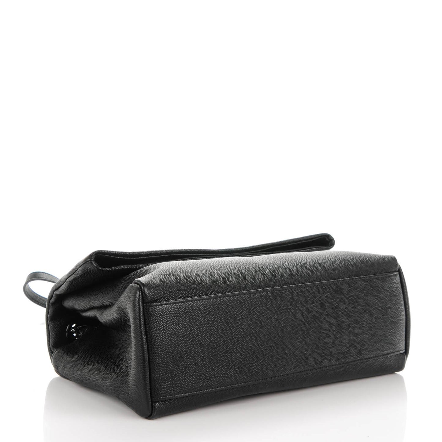 Grain De Poudre Medium West Hollywood Monogram Fold-Over Black