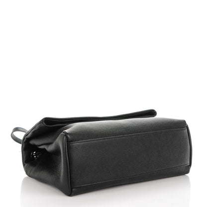 Saint Laurent Grain De Poudre Medium West Hollywood Monogram Fold-Over Black 4 of 7
