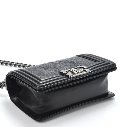 Chanel Galuchat Stingray Small Boy Flap Black 3 of 10