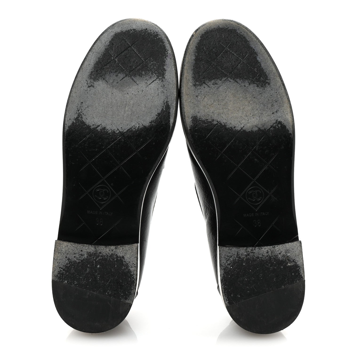 Chanel Lambskin Quilted CC Turnlock Loafers 38 Black 6 of 10
