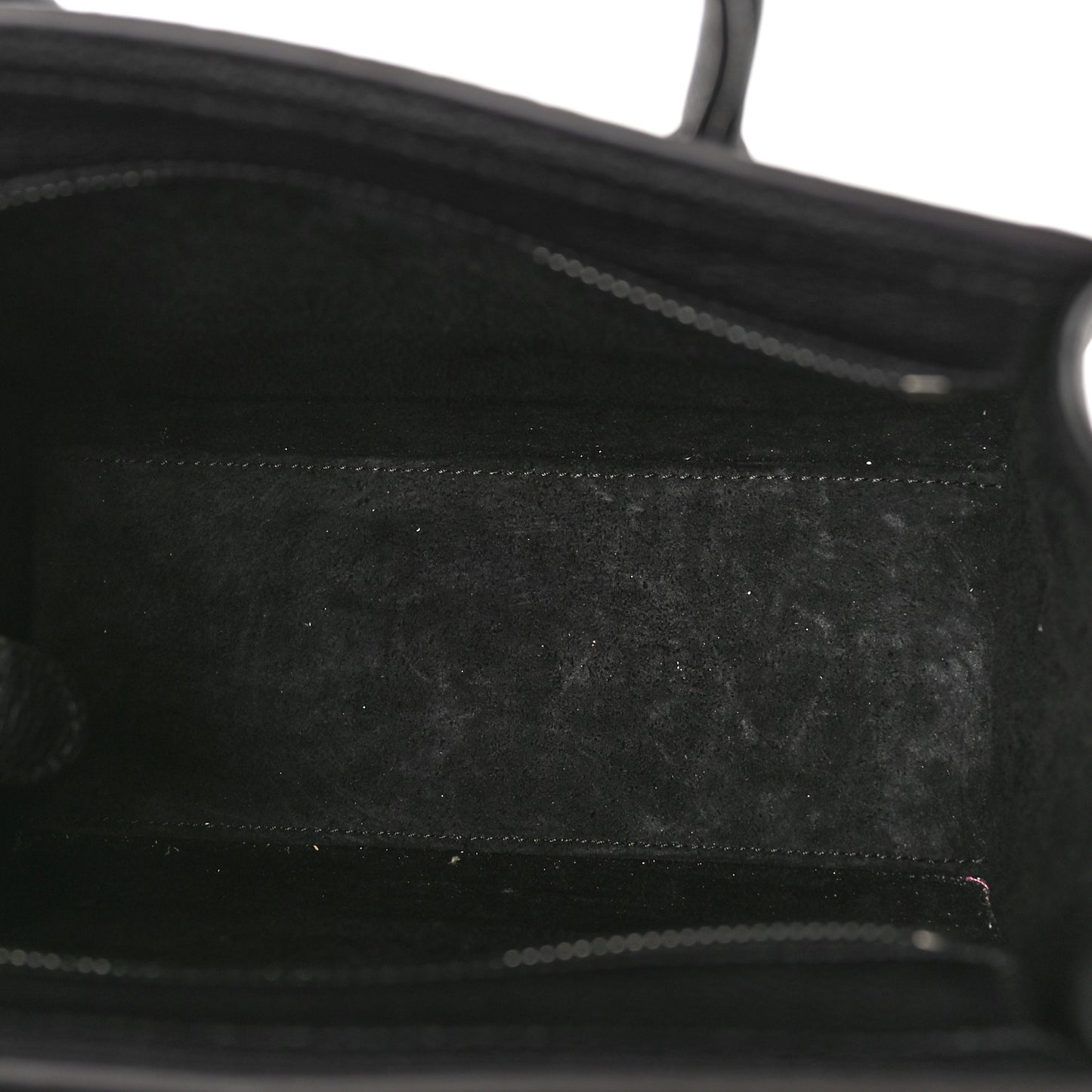 Drummed Calfskin Nano Luggage Black