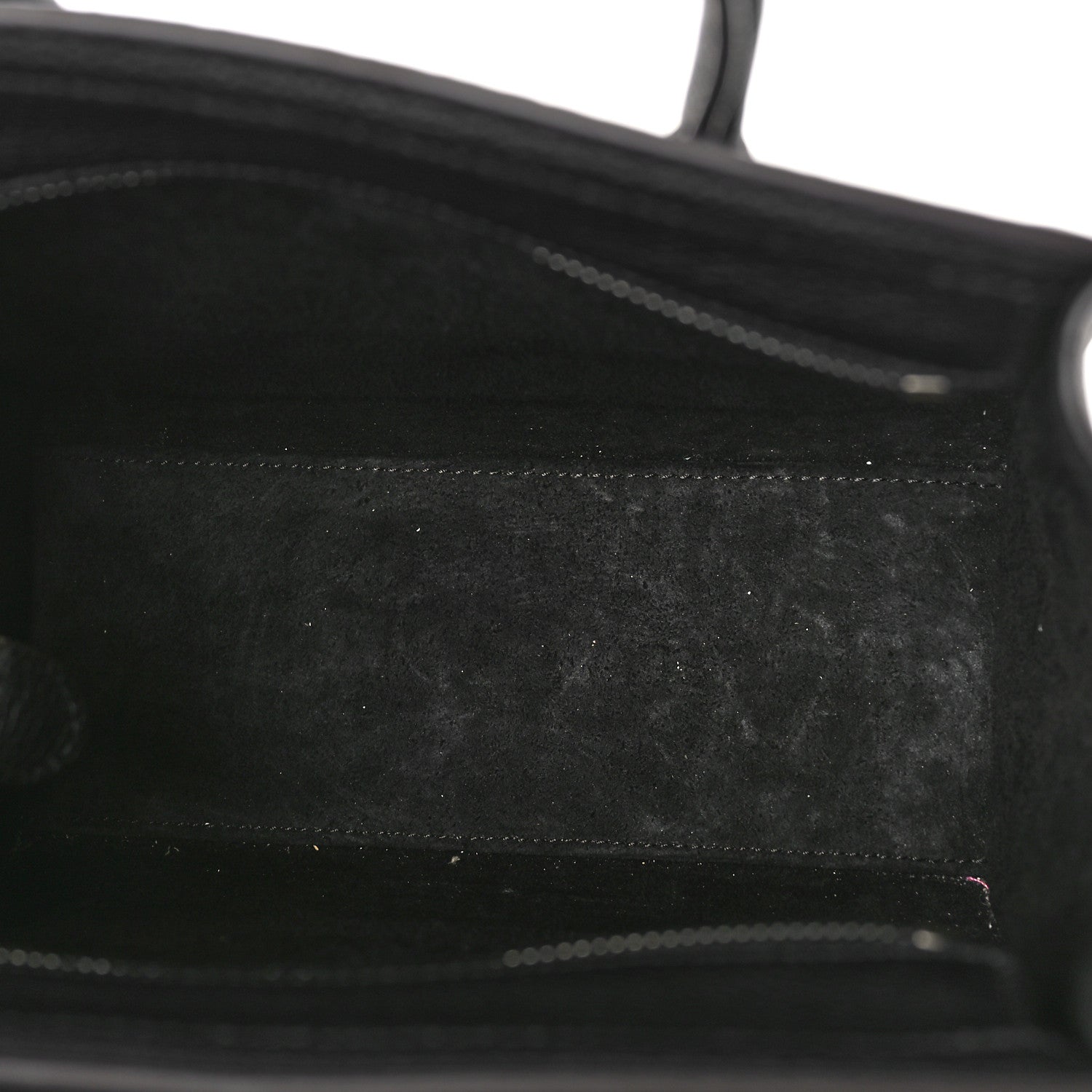 Celine Drummed Calfskin Nano Luggage Black 5 of 8