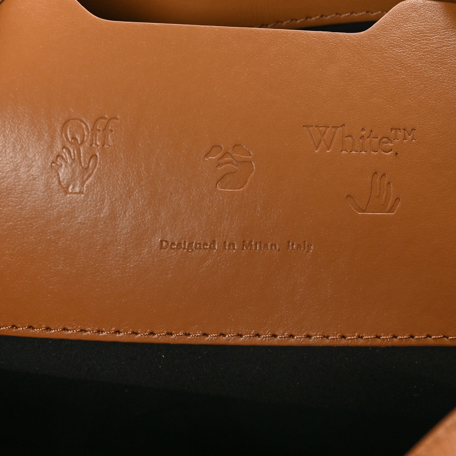 Off-White Calfskin Large Binder Clip Soft Shoulder Bag Brown 7 of 12