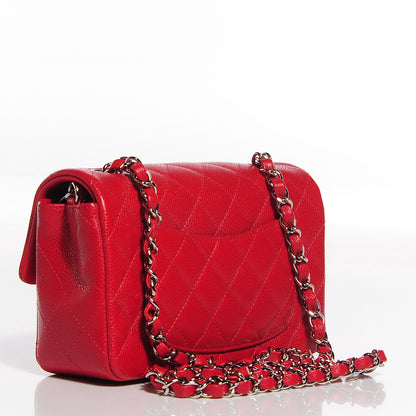 Chanel Caviar Quilted Mini Rectangular Flap Red 3 of 8