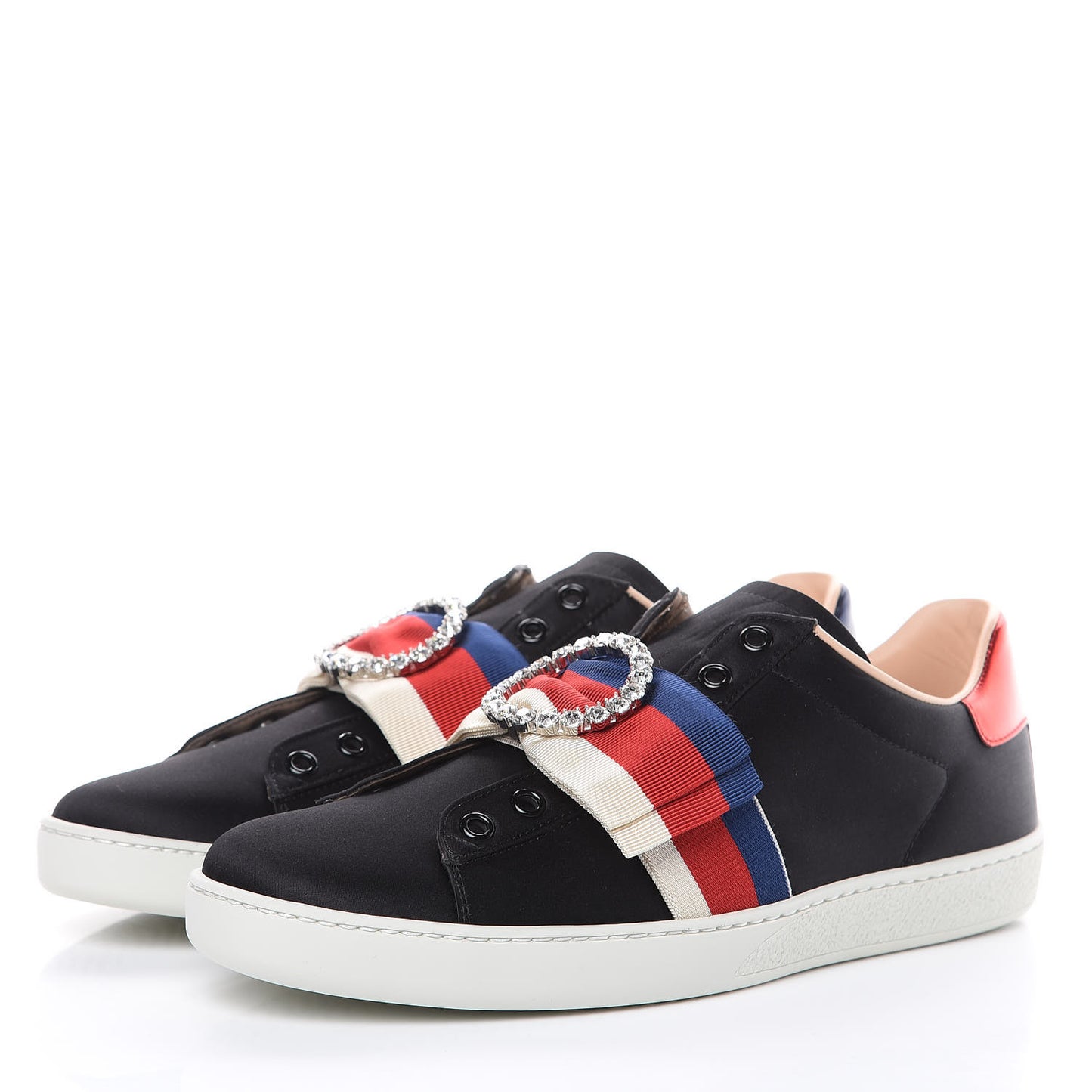 Canvas Crystal Sylvie Web Womens Ace Sneakers 40 Black