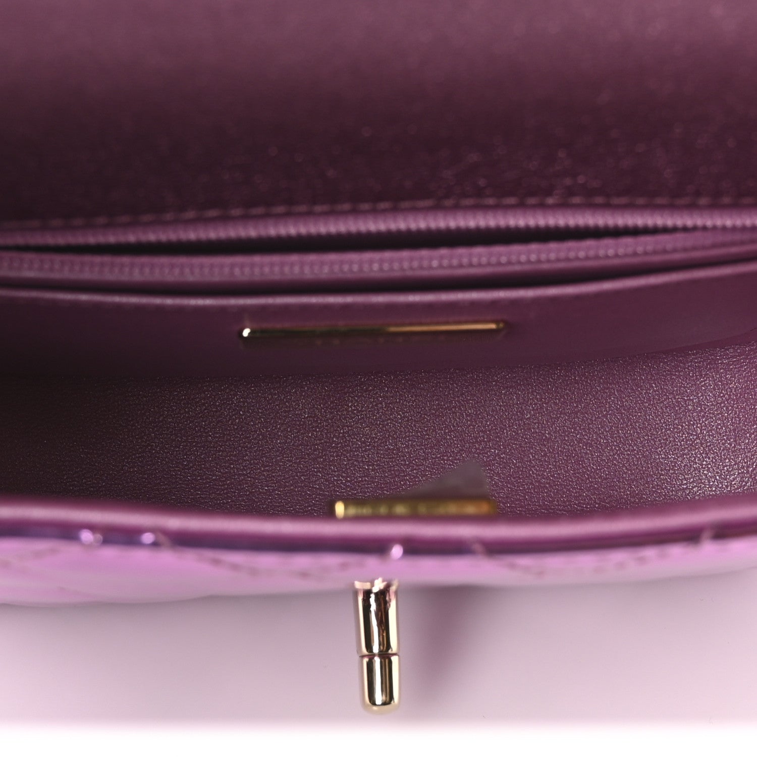 Chanel Mirror Calfskin Metallic Calfskin Quilted Hollywood Boulevard Flap With Coin Purse Light Purple 6 of 11