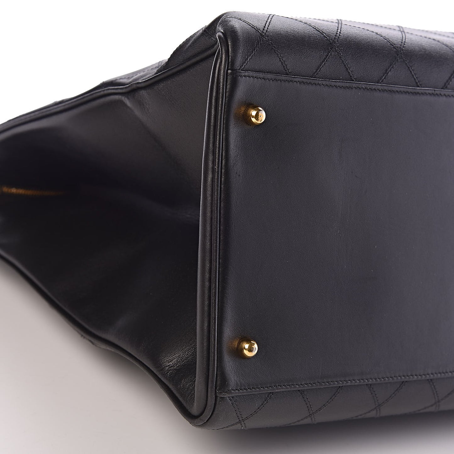 Calfskin Stitched XL Weekender Black