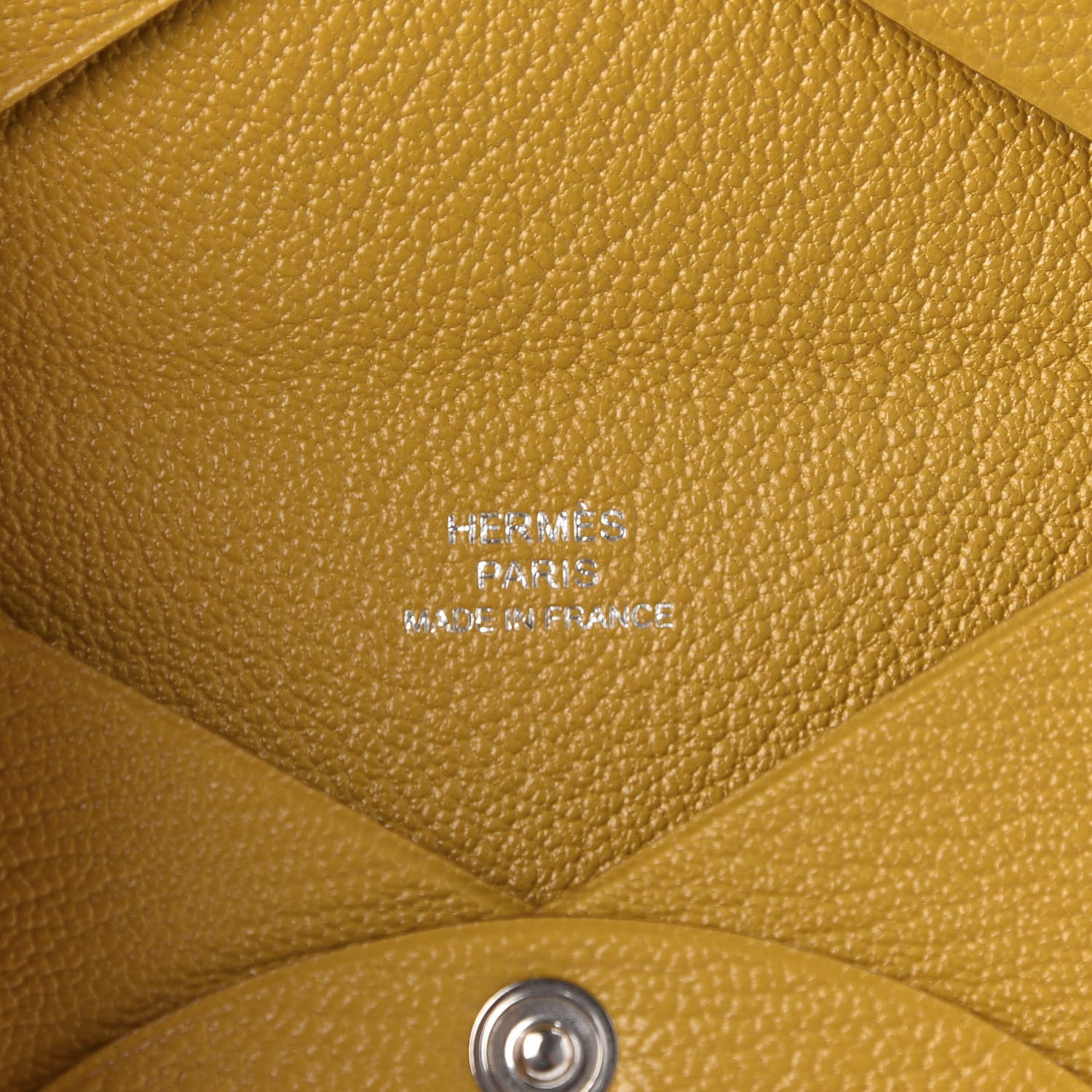 Hermes Chevre Mysore Calvi Card Case Jaune Ambre 6 of 7