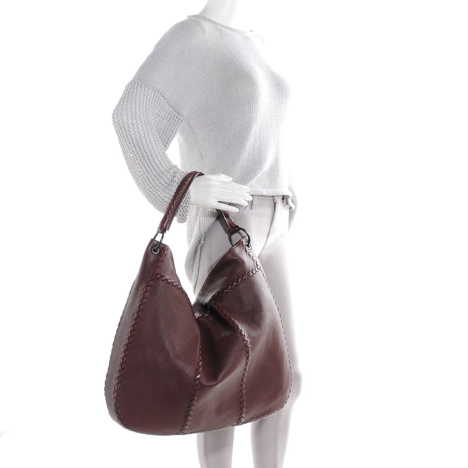 Bottega Veneta Cervo Large Loop Hobo Truffle 2 of 7