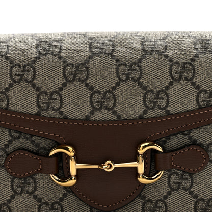Gucci GG Supreme Monogram Mini Horsebit 1955 Shoulder Bag Beige Brown Sugar 8 of 11