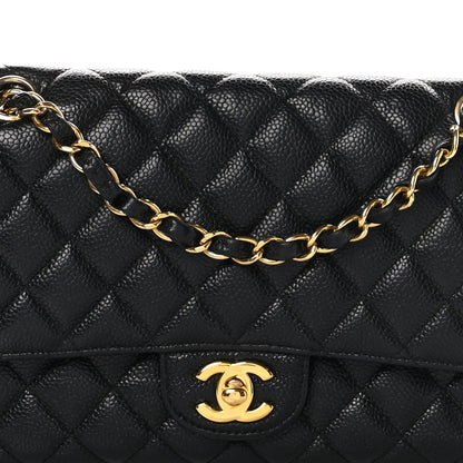 Chanel Caviar Quilted Medium Double Flap Black 8 of 10