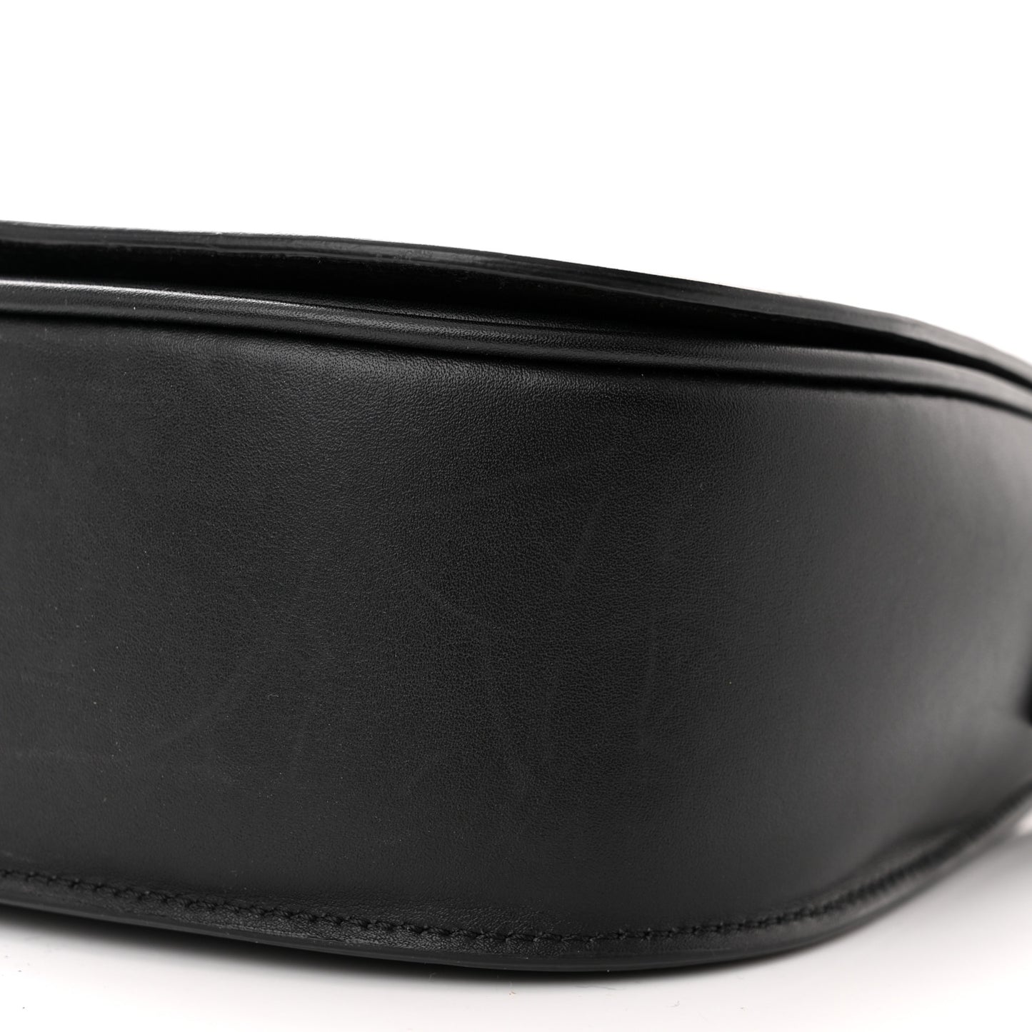 Smooth Calfskin Cuir Triomphe Folco Crossbody Bag Black