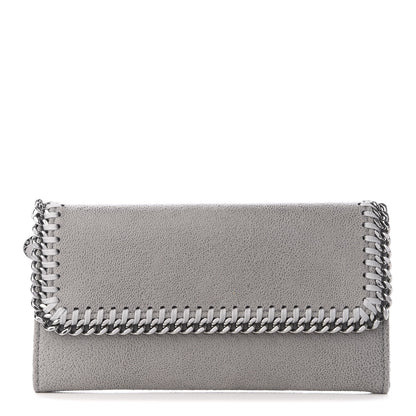 Stella McCartney Shaggy Deer Falabella Flap Wallet Grey 1 of 8