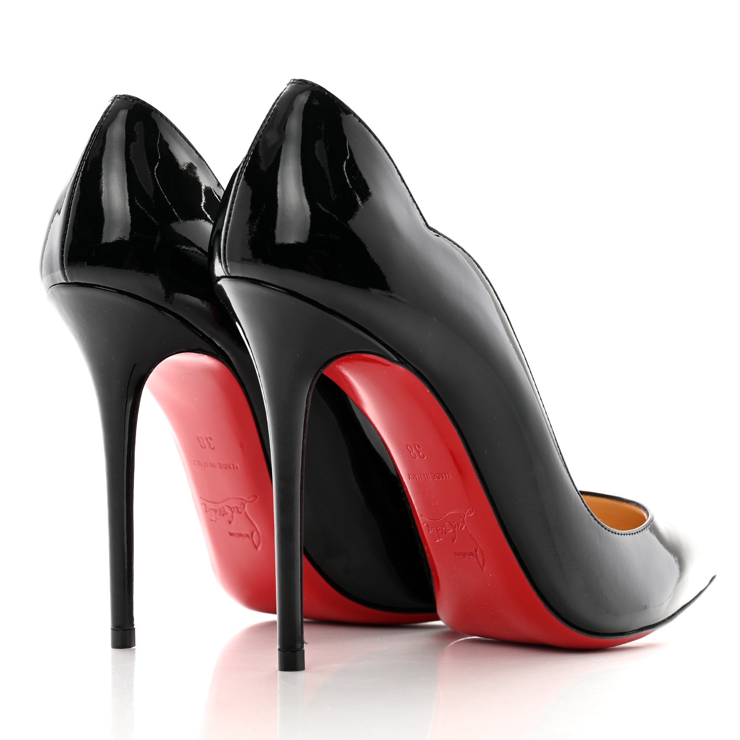 Christian Louboutin Patent Hot Chick 100 Pumps 38 Black 5 of 9