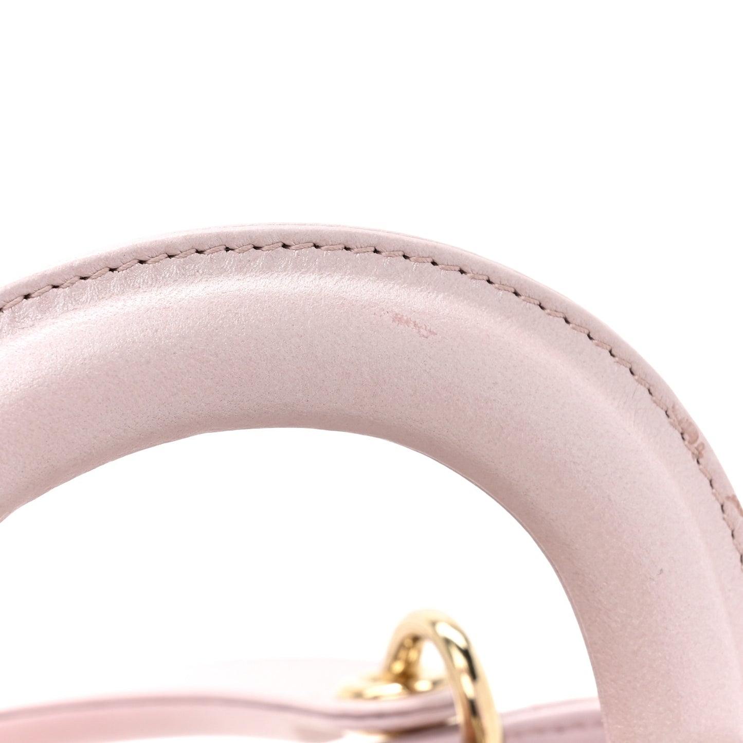 Metallic Lambskin Cannage Mini Lady Dior Lotus
