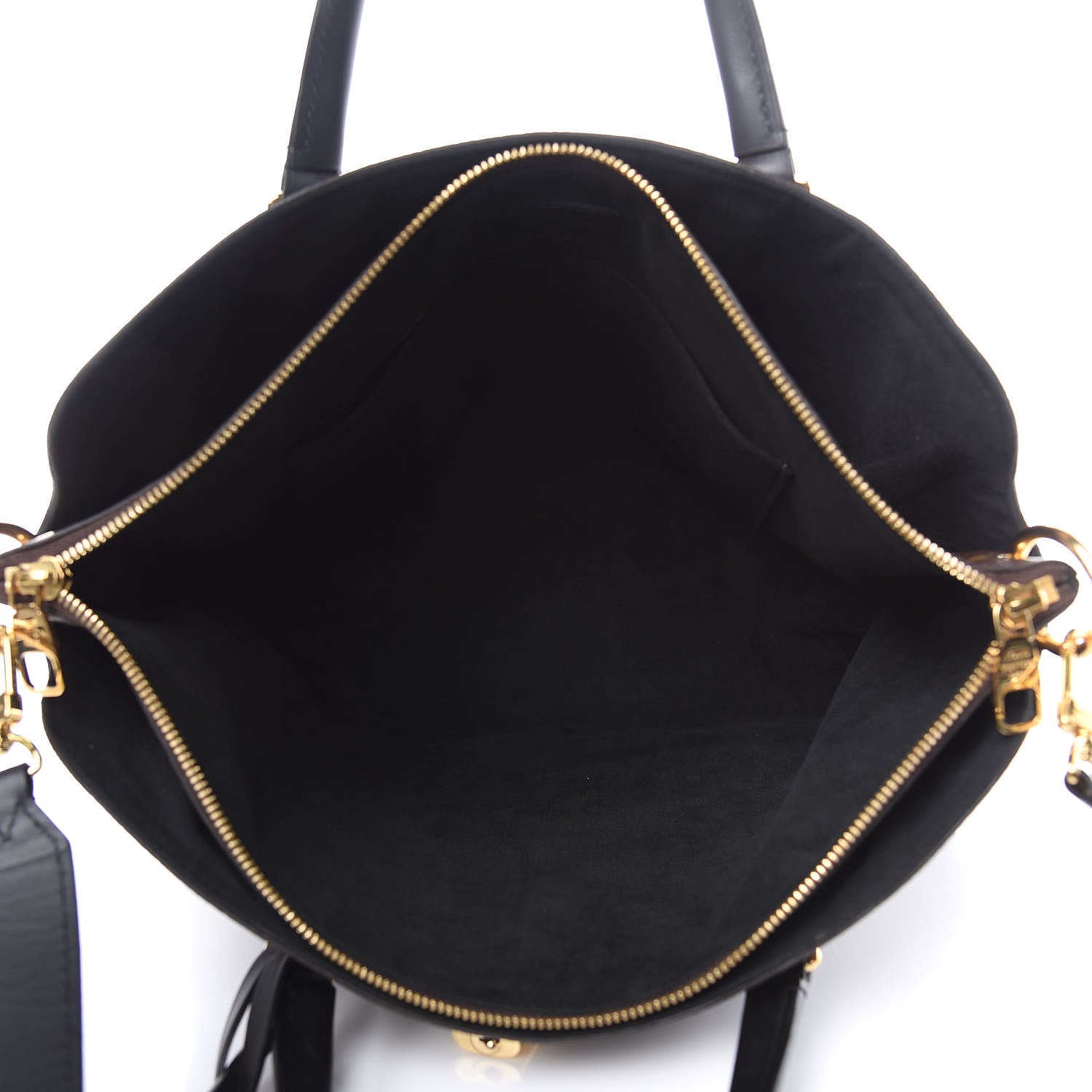 Louis Vuitton Monogram Flower Zipped Tote MM Black 5 of 9