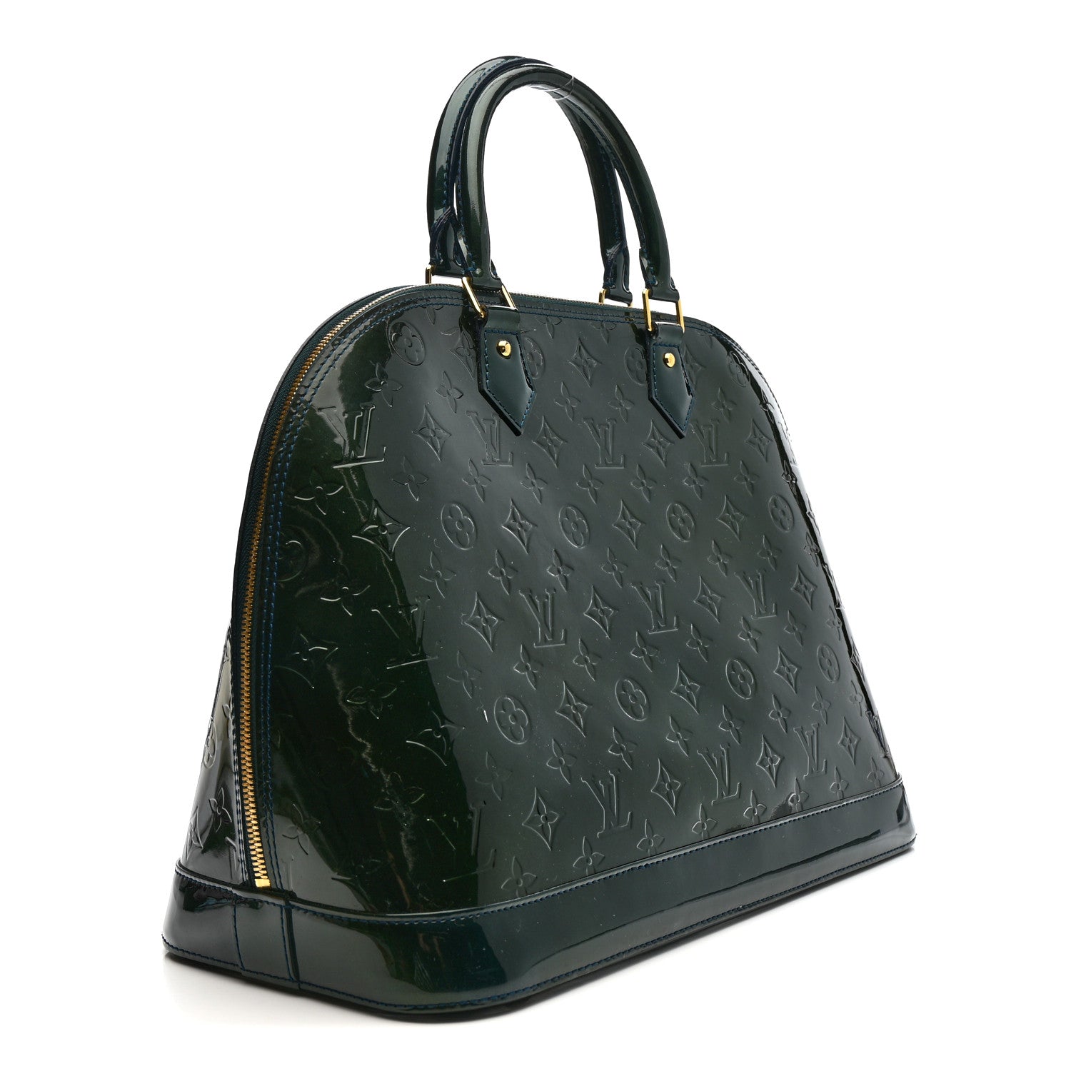 Louis Vuitton Vernis Alma GM Blue Nuit 3 of 12