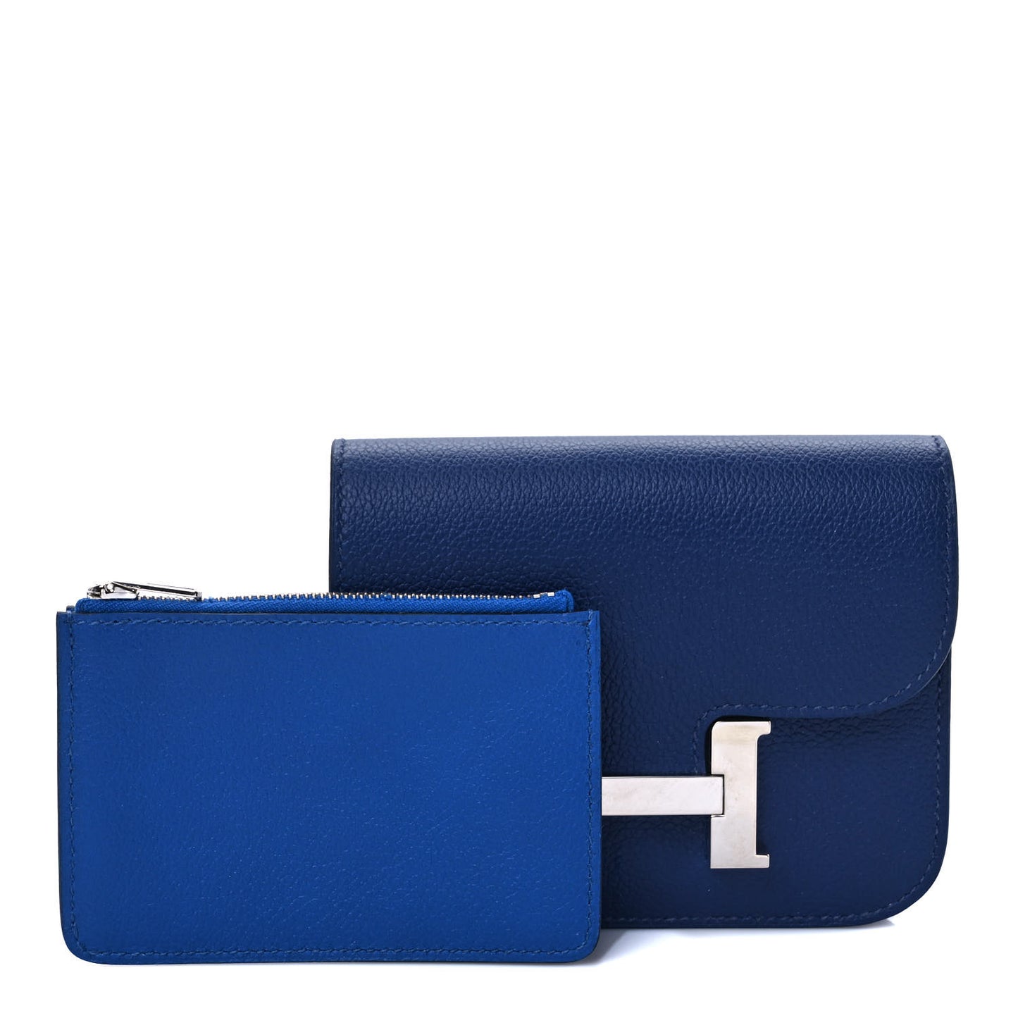 Evercolor Bi-Color Constance Slim Wallet Bleu Saphir Bleu France
