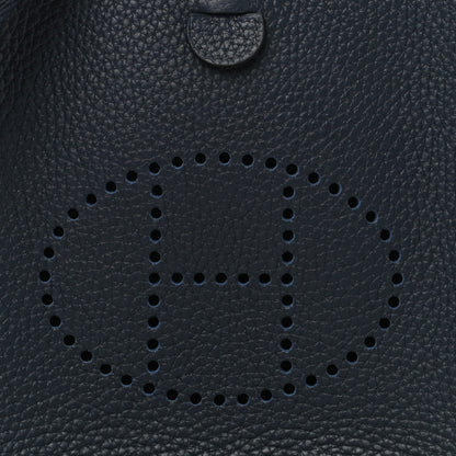 Hermes Taurillon Clemence Amazone Evelyne TPM Bleu Nuit Bleu Indigo 7 of 10