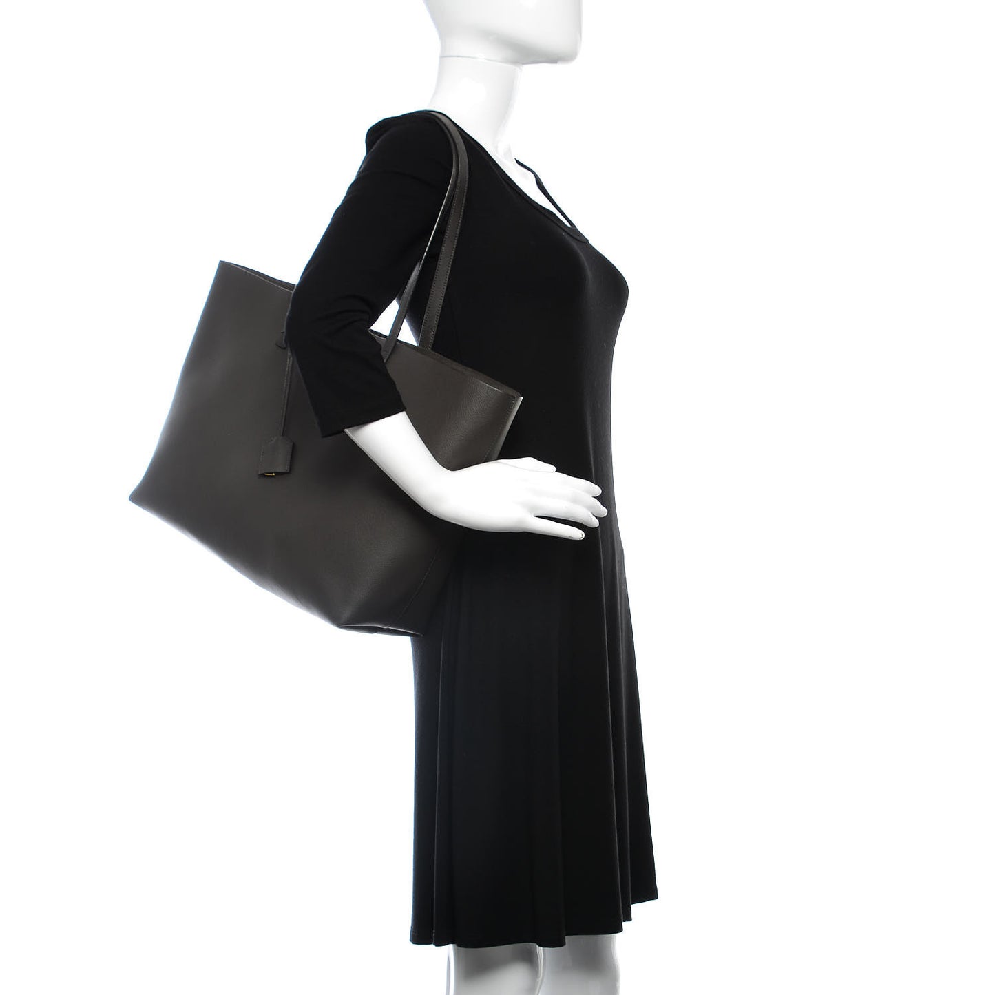 Calfskin Large Shopping Tote Earth