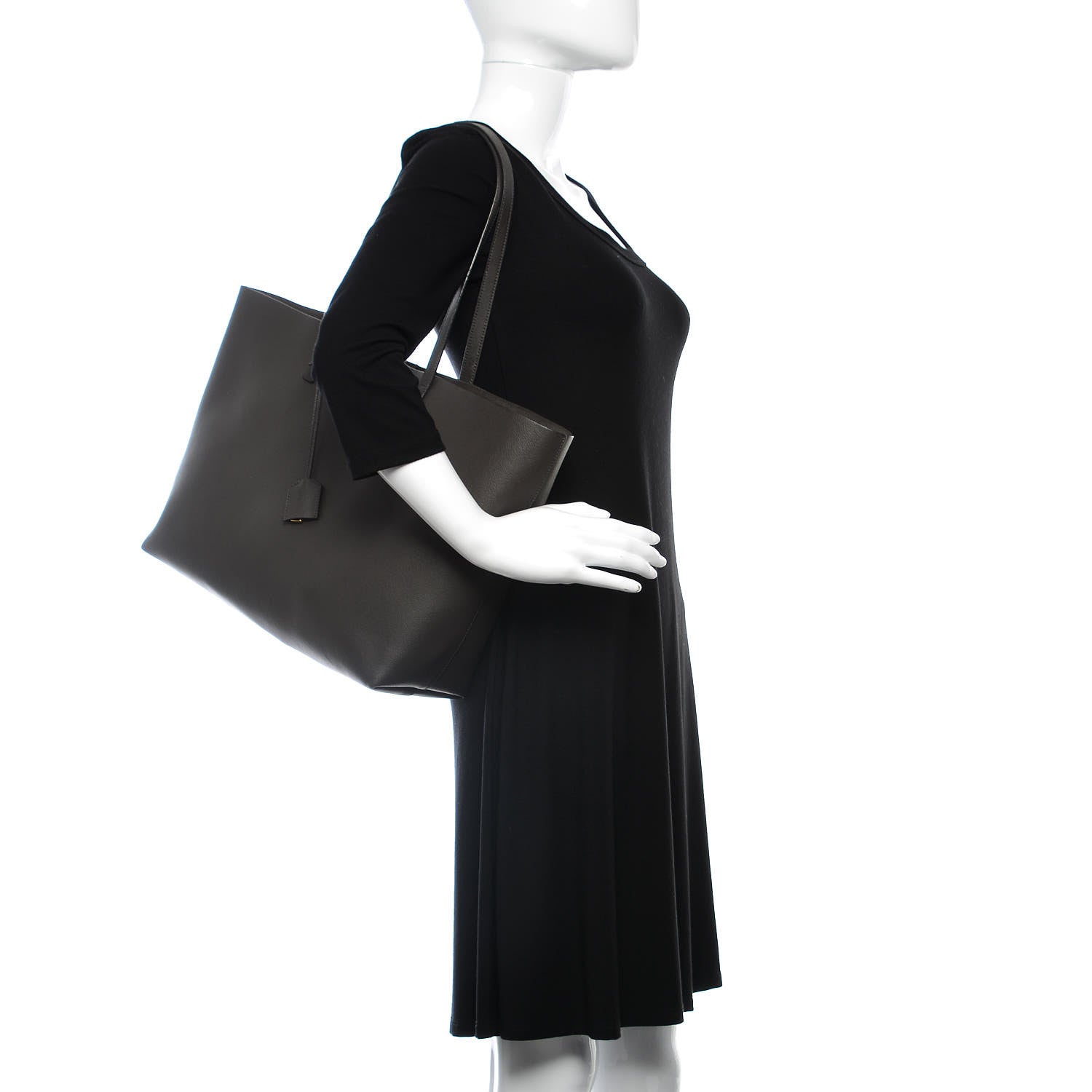 Saint Laurent Calfskin Large Shopping Tote Earth 2 of 9