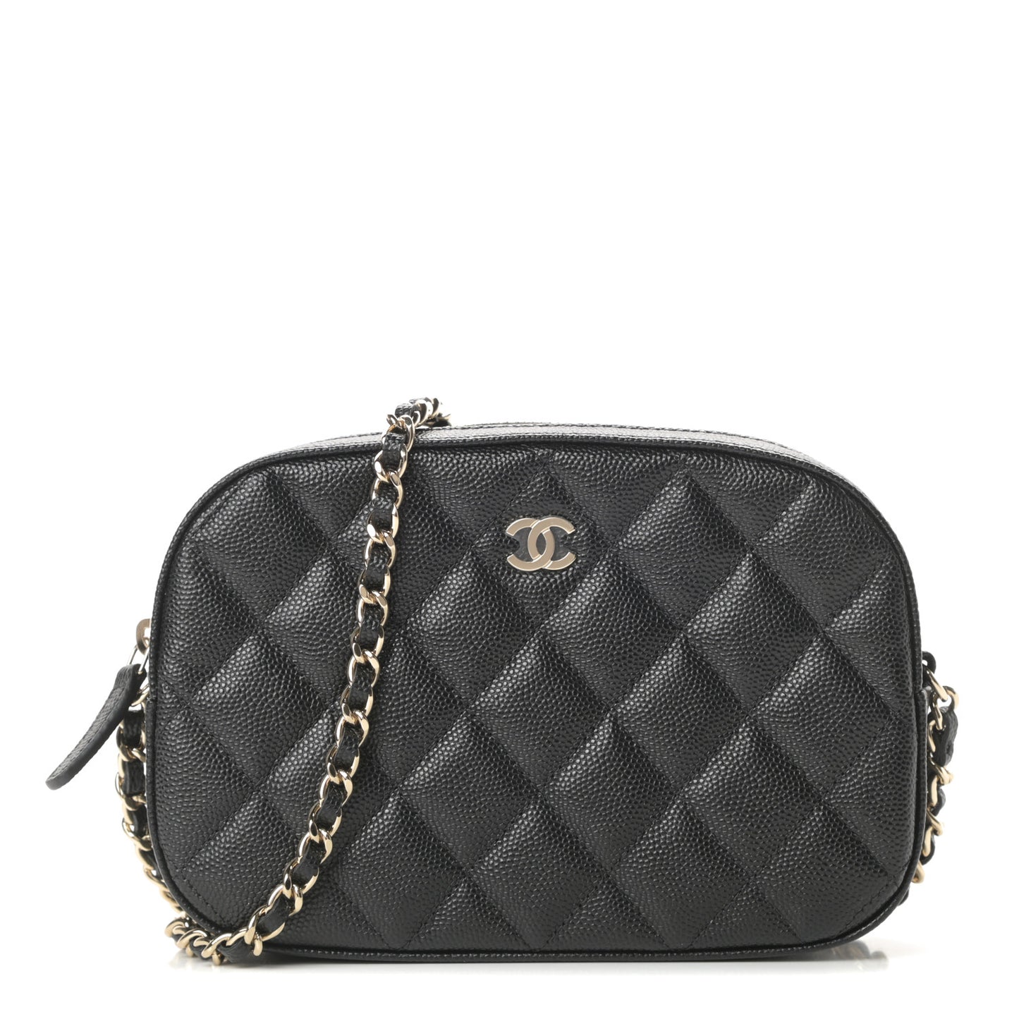 Caviar Quilted Vanity With Chain Black
