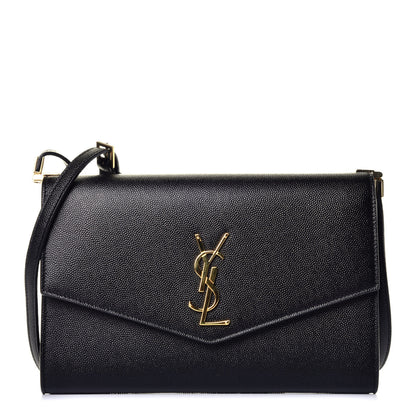 Saint Laurent Grain De Poudre Mini Uptown Crossbody Bag Black 1 of 9