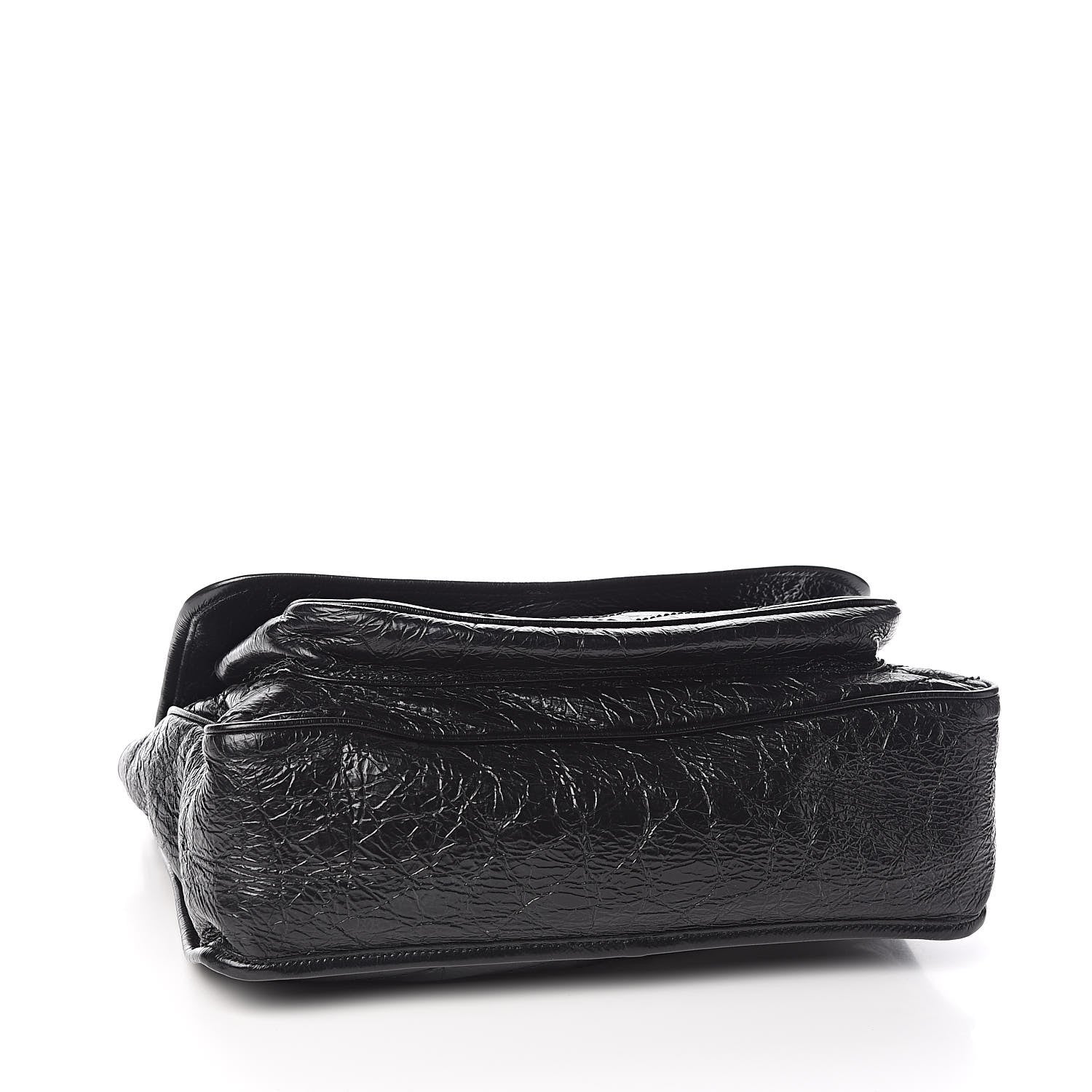 Saint Laurent Crinkled Calfskin Matelasse Monogram Large Niki Chain Satchel Black 4 of 10
