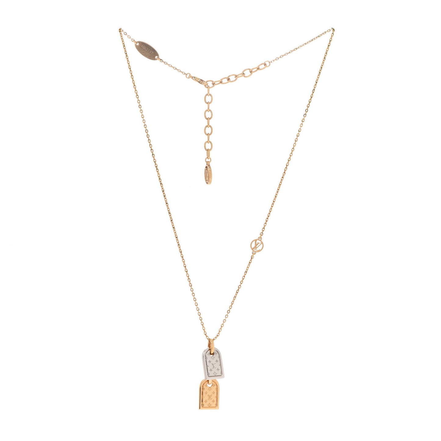 Nanogram Name Tag Necklace Gold