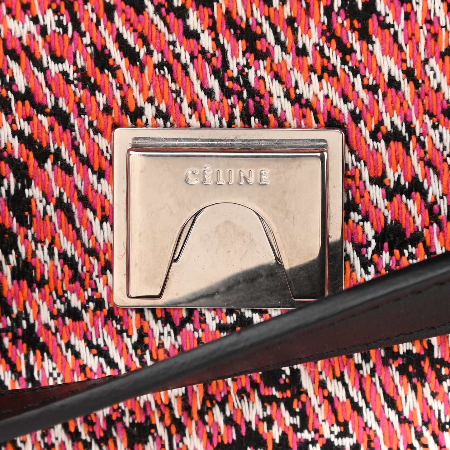 Fuzzy Jacquard Calfskin Micro Belt Bag Red
